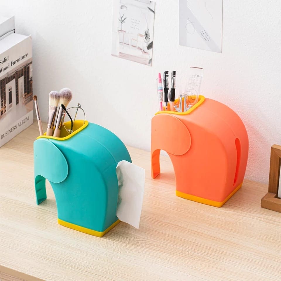 Model Elephant Pen Holder, Tissue Box Home Decoration For Living Room, Children's Desk Decor, Pen Holder Container for Bedroom Dressers, Multifunctional Tissue Box Cover Model Elephant Pen Holder, Tissue Box Home Decoration For Living Room, Children's Desk Decor, Pen Holder Container for Bedroom Dressers, Multifunctional Tissue Box Cover